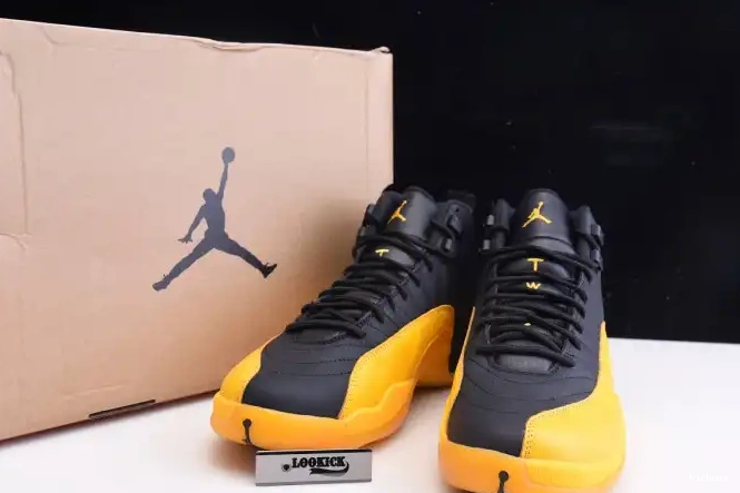 Rep MAX Gold University Air Jordan 12 130690-070 Black Retro 0416